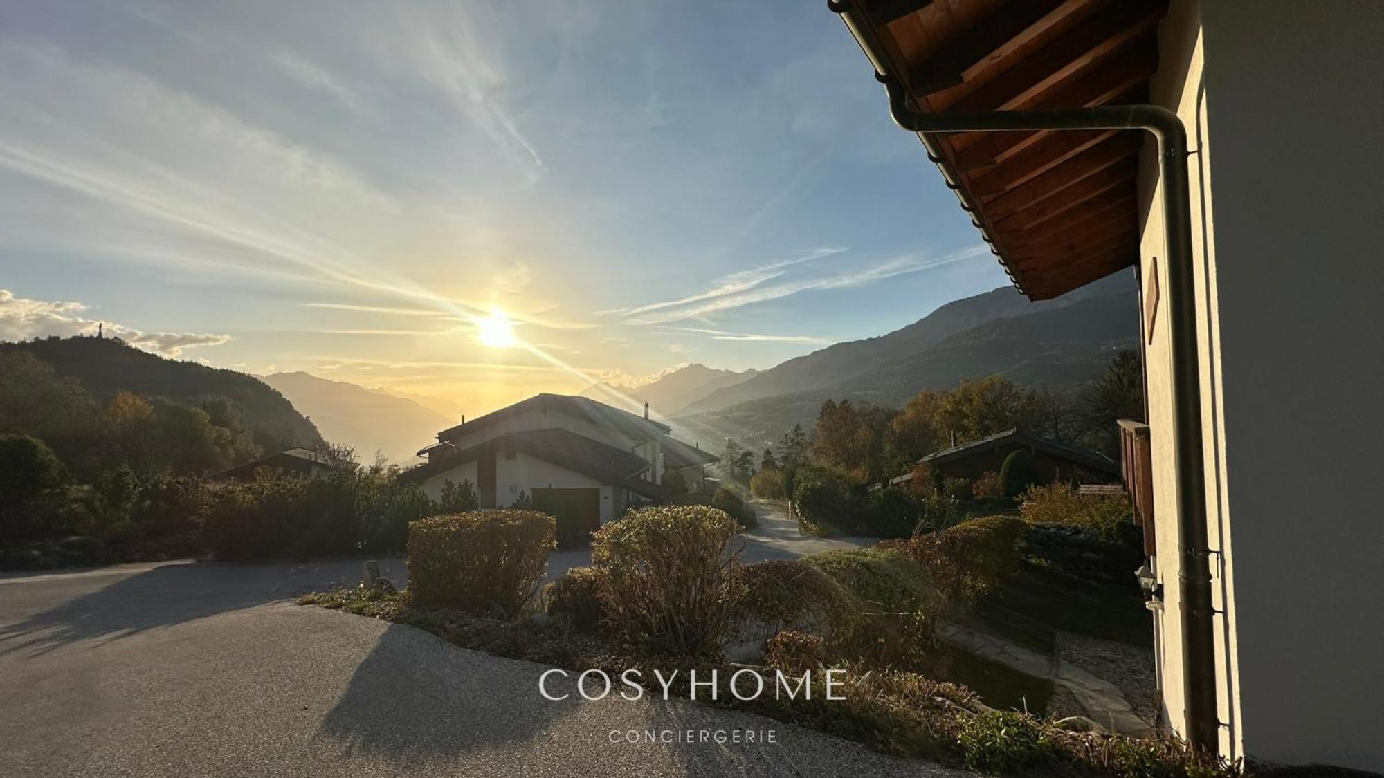 Chalet Des Alpes - Sunset View - Crans-Montana Eksteriør bilde